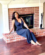 Load image into Gallery viewer, Chloe Jumpsuit-Black Polka Dot
